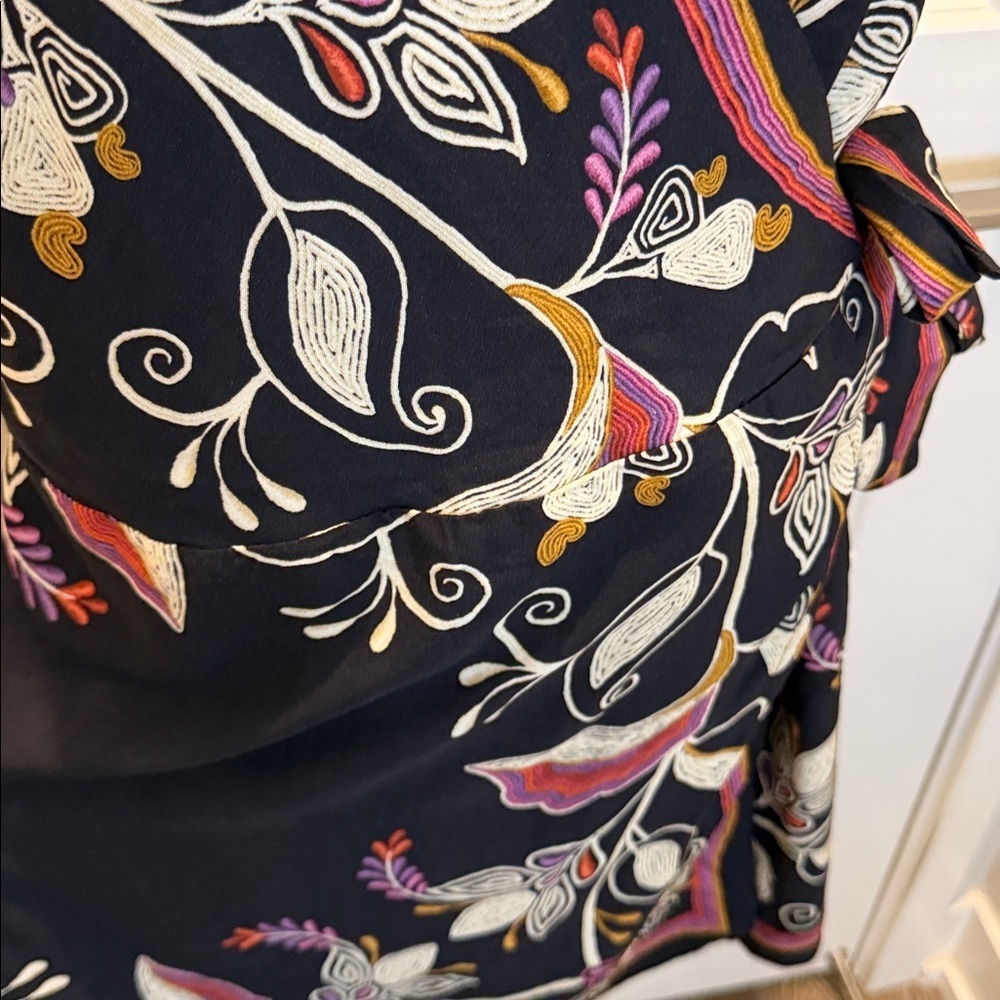 FARM Rio Black Floral Mini Dress Size L - Picture 6 of 11